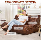Hobestluk Bean Bag Chair Giant Bean Bag Sofa 2 Seater Bean Bag Chairs - Image 5