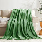 KMUSET Fleece Blanket Throw Size Emerald Lightweight Super Soft Cozy Luxury Bed - Image 2