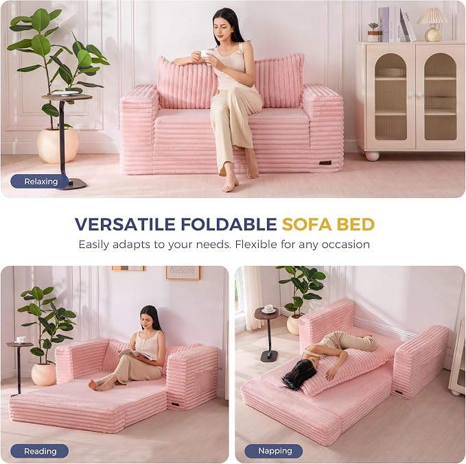 MAXYOYO Convertible Sofa Bed, 2 in 1 Folding Couch Bed - Image 4