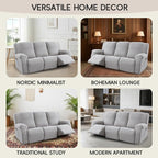 5-Piece Recliner Sofa Covers, Stretch Geometric Strokes Jacquard Recliner Sofa - Image 7