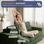 MAXYOYO Oversized Loveseat Sofa Couch, Upholstered Bean Bag Chair Cloud 3-Seat - Image 5