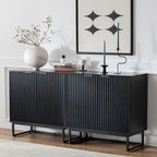 EYYTHUNG Fluted Cabinet with Storage, Sideboard Buffet Cabinet with Adjustable - Image 8