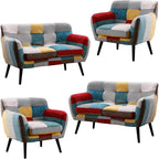 Bonzy Home Modern Colorful 3 Piece Coroful Fabric Sofa Set, Included 2 Accent - Image 9