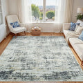 5x7 Washable Area Rug for Living Room Bedroom: Non-Slip Modern Black Gray | by Oriannal