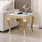 Henf Marble End Table Modern White Faux Marble Sofa Side Table by Henf