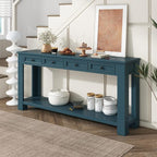 LKTART Solid Wood Console Table, 63 in Long Sofa Table Entryway Table - Image 5