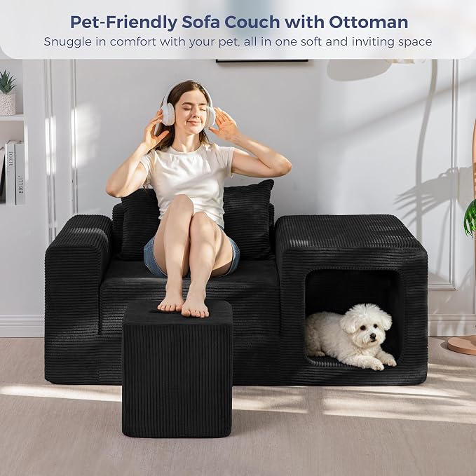 MAXYOYO Folding Sofa Couch, Convertible Floor Sofa - Image 3