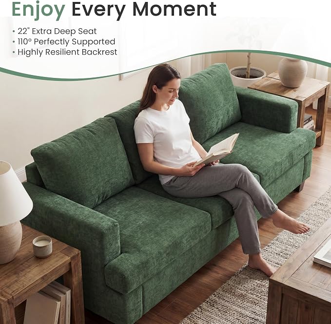 YOUDENOVA Sofa, 63” Comfy Loveseat Sofa - Image 4