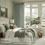 Sage Green 120 Inch Curtains High Ceiling Tall Curtains 2 Panels Set | Pinch - Image 2