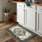 Yamaziot Washable Area Rug, 2x3 Small Boho Vintage Entryway Non-Slip Rug | - Image 6