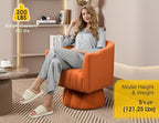 Dewhut Swivel Accent Chair, 360° Swivel Barrel Chair - Image 3