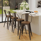 Andeworld Metal Bar Stools Set of 4, 24 inch Counter Height Barstools - Image 5
