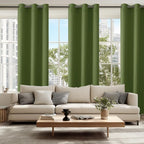 Blackout Curtains for Bedroom, 42 x 84 Inch, Olive Green, 2 Panels | Thermal - Image 6