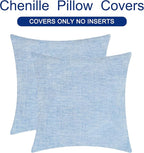 CaliTime Decorative Couch Throw Pillow Covers 22 X 22 Inches Baby Blue | Pack - Image 6