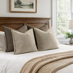 MIULEE Decorative Couch Throw Pillow Covers 18x18 Inch Light Taupe 2 Pack | - Image 6