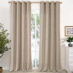YoungsTex Extra Long Linen Curtains 108 Inch Length by YoungsTex