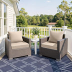 MIULEE Beige Outdoor Seat Cushion 22x22 Inch Waterproof & 3 Year Fade Resistant - Image 2