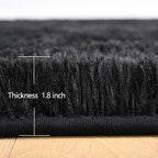 Chicrug Soft Runner Rug for Bedroom Living Room Plush Fluffy Rug 2x3 | Shag - Image 2