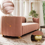 KEAI 83.46" Velvet Couch for Living Room Large Modern Sofa - Image 7