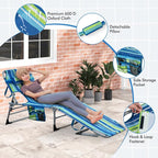 Goplus Tanning Chair, Folding Adjustable Patio Lounge Chair - Image 8