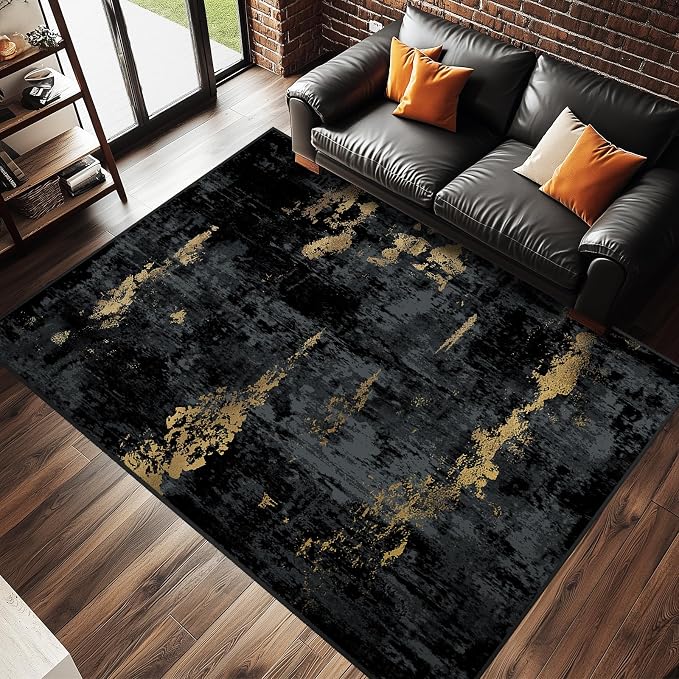 RELEANY Washable 6'x8' Abstract Area Rug - Image 9
