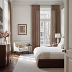Caramel Brown Linen Curtains for Living Room Extra Long 144 Inches Long Back - Image 7