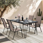 JEAREY Patio Dining Chairs Set of 4, Outdoor Stackable Dining Furniture Set - Image 2