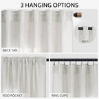 Natural Linen Curtains 90 Inches Long - Image 2