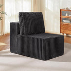 Single Sofa 1 Seat Couch with Deep Seat Memory Foam Cloud Chair with Pillows by YourHomeDeservesMore