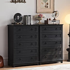 Joaxswe Farmhouse 5 Drawer Dresser - Image 3