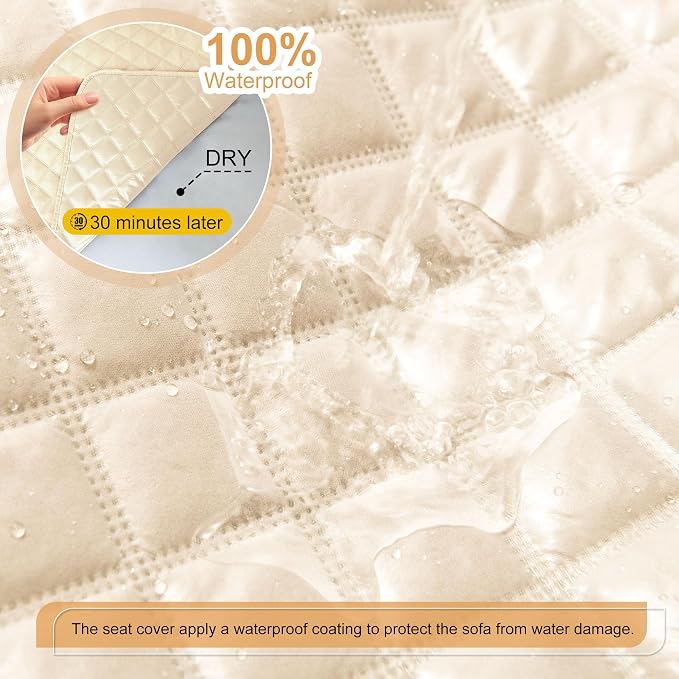 HDCAXKJ 100% Waterproof Reclining Sectional Couch Covers L Shape Recliner Sofa - Image 3