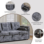 Convertible Sleeper Sofa Bed, 63 Inch Chenille Pull Out Couch - Image 3