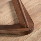 Furniture of America Lucian Mid-Century Modern Solid Wood Brown Round Side Table - Image 10