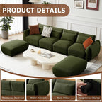 U Shaped Cloud Sectional, Convertible L Shaped Couch - Image 3