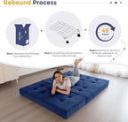 MAXYOYO 6" Folding Sofa Bed for Floor, Tufted Tri-Fold Floor Mattress - Image 8