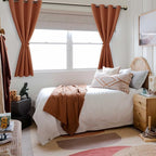 Fall Blackout Curtains for Bedroom Burnt Ochre 52 x 45 Inch 2 Panel | Thermal - Image 6