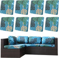 8Pcs Outdoor Cushion Covers, Elastic Patio Cushion Covers | Washable, by dreahoteztil