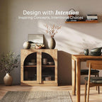 BELLEZE Bijou 31.5" Modular Sideboard Cabinet & TV Stand Console - Image 3