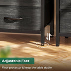 Huuger Nightstand with Charging Station, 27.6 Inch End Table Bedside Table with - Image 8