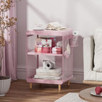 SYKIARIOL Kids Nightstand for Girls, Metal Bedside Table - Image 9