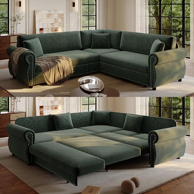 88.2" Sectional Sleeper Sofa by Unknown