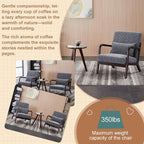 Beige Midcentury Modern Accent Chair - Image 4