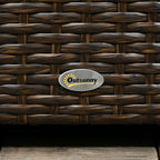 Outsunny 113 Gallon Deck Box, Rattan Outdoor Storage Box, Waterproof Storage - Image 9