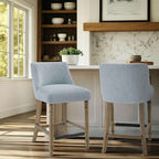 Martha Stewart Delaney Upholstered Mid-Century Modern Counter Stool - Image 7