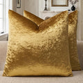 GIGIZAZA Crushed Gold Velvet Throw Pillow Covers 18x18 Pack of 2 | Decorative by GIGIZAZAFocusingonhomedecoration