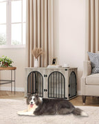 Hzuaneri 39.4" Wooden Dog Crate Furniture, Indoor Dog Kennel Dogs Cage - Image 7