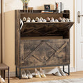 Nicetree Shoe Cabinet with 2 Flip Drawers, Freestanding Shoe Storage Cabinet by Nicetree