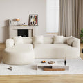 Luxury Modern Tight Curved Back Sofa, 4 Seater Modular Chenille Sectional by DAMAIFROMFURNITURE