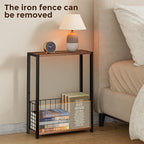 Homleke Narrow Side Table with Magazine Holder, Skinny End Table Perfect - Image 7