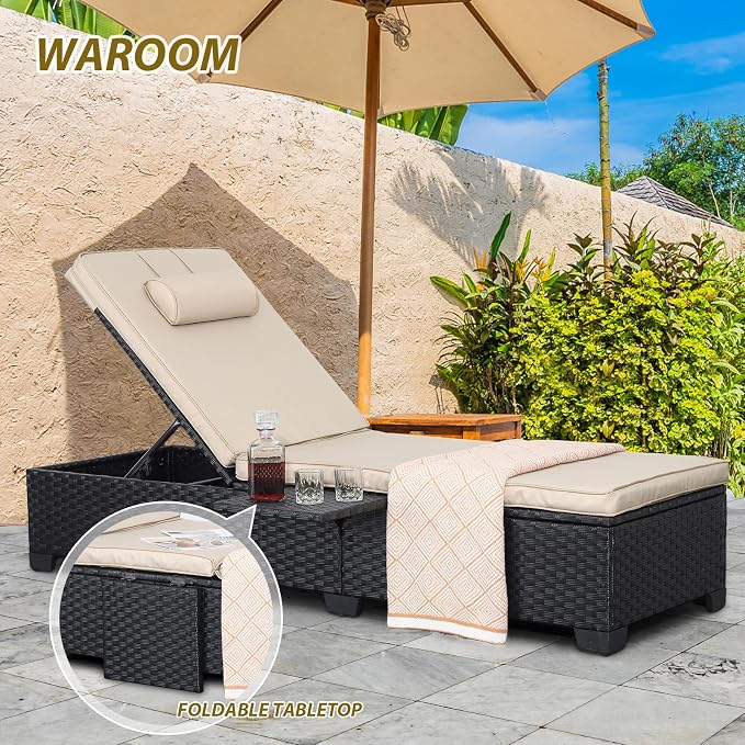 WAROOM Outdoor Chaise Lounge Chairs - Image 3